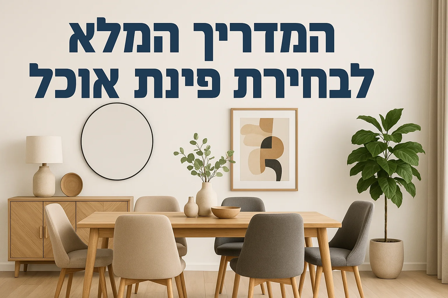 המדריך המלא לבחירת פינת אוכל - 2025